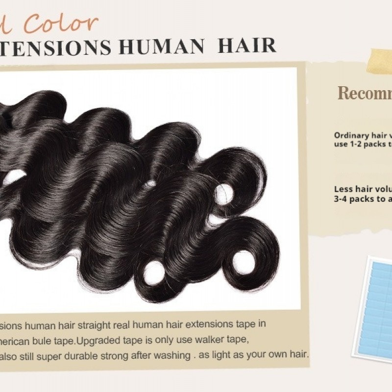 Full Body Wave Tape-In Human Hair Extensions for Luxurious Volume