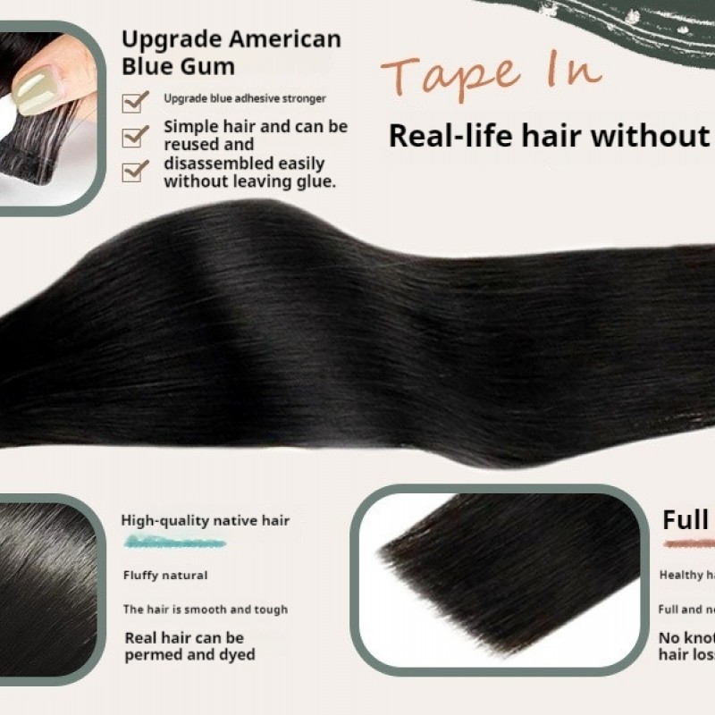 Full Body Wave Tape-In Human Hair Extensions for Luxurious Volume