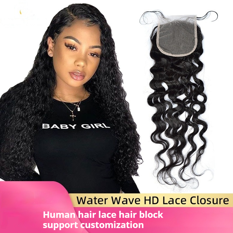 African Deep Wave 100% Human Hair Lace Closure