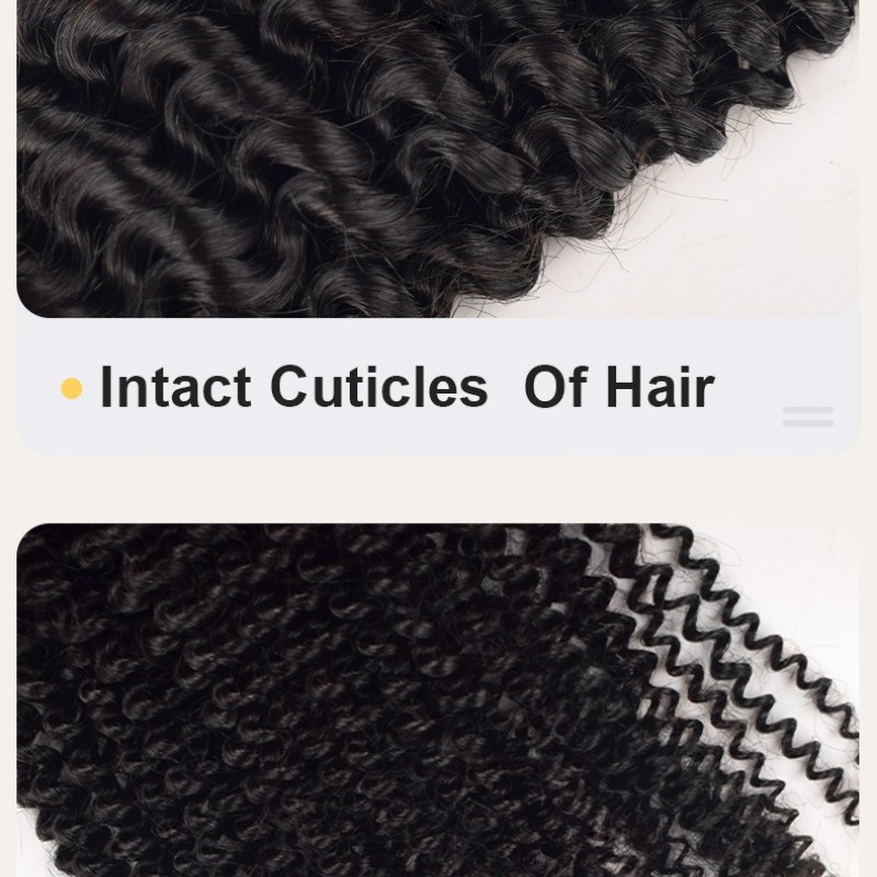 Natural Kinky Curly Human Hair Weft