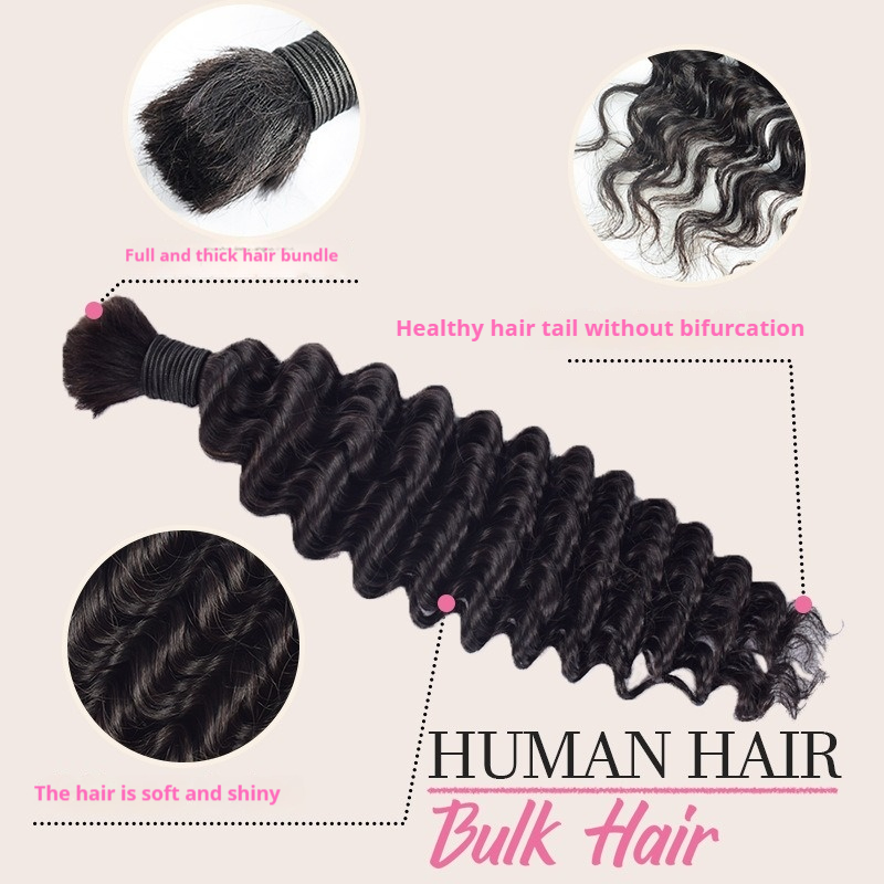 Nature Black Deep Wave 100% Virgin Human Hair Bundles