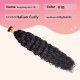 Nature Black Italian Curly Seamless Invisible Stick Hair Extensions 100% Virgin Human Hair Bundle