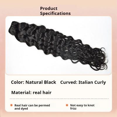 3pcs Nature Black Italian Curly 100% Virgin Human Hair Bundles