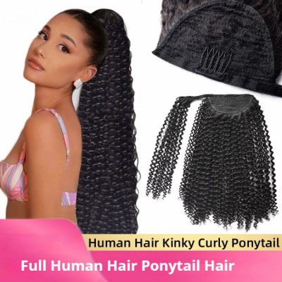 Adjustable Strap Ponytail Hairpiece with Proportioned Length 100% Human Hair