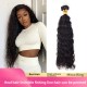 Nature Black Itanlian Curly Invisible Fishing Line 100% Virgin Human Hair Bundle