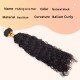 Nature Black Itanlian Curly Invisible Fishing Line 100% Virgin Human Hair Bundle