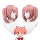 Puella Magi Madoka Magica Cosplay Wig - Homura Akemi Block Amulet Pink Short Twin Tail 33cm