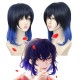 Demon Slayer Inosuke Hashibira Cosplay Wig Black Blue Gradient 40cm