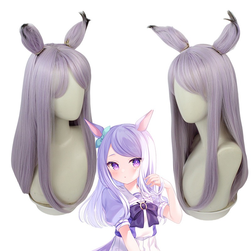 Uma Musume Pretty Derby Mejiro McQueen Cosplay Wig Set  Matching Ears Tail and Long Hair