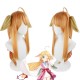 Fox Spirit Matchmaker |  Tu Shan HongHong & SuSu Cosplay Wig  Orange Oblique Bangs with Ears 80cm