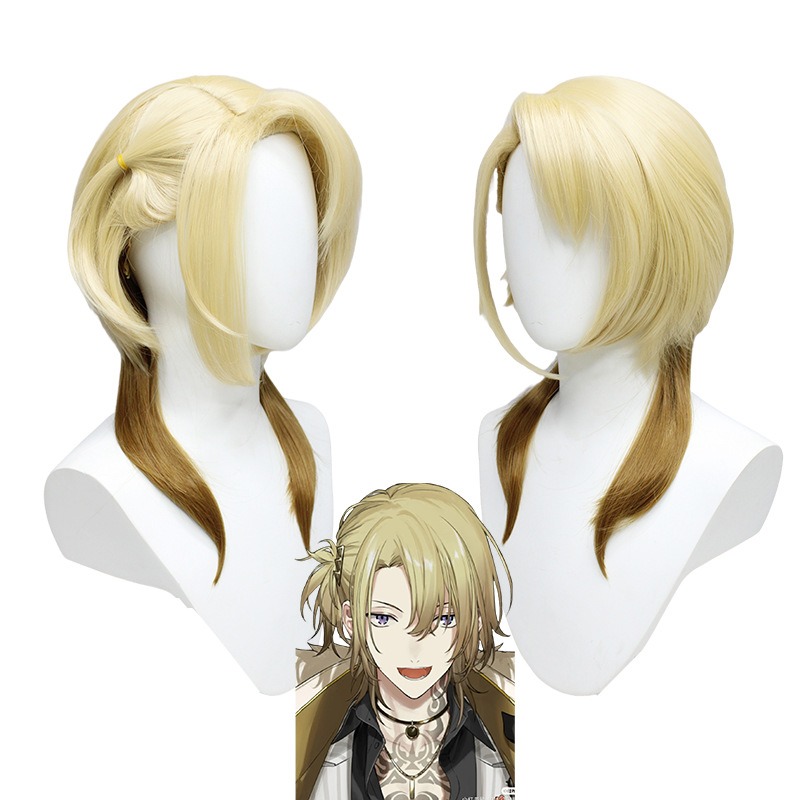 Virtual Idol - New Member Luca NIJISANJI Cosplay Wig - Brownish Yellow