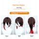  Stellar Railways Ting Yun Cosplay Wig - Brown with Red Highlights Short Hair 40cm