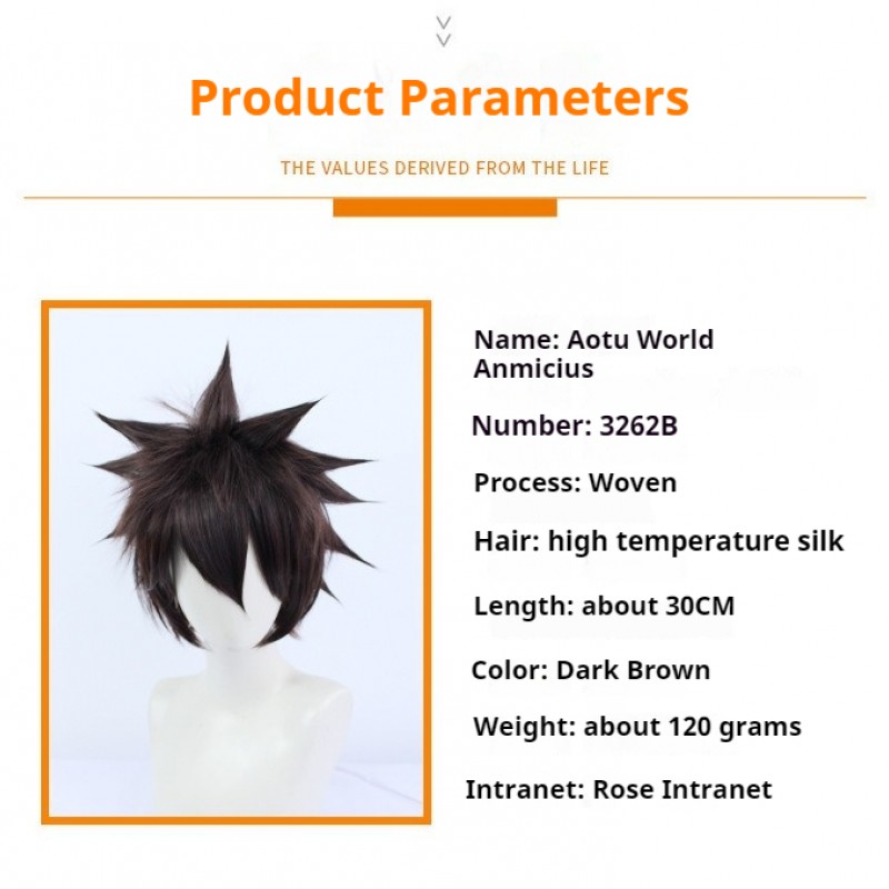 AOTU World Anmixiu Cosplay Wig - Sawada Tsunayoshi Afro Hair 30cm