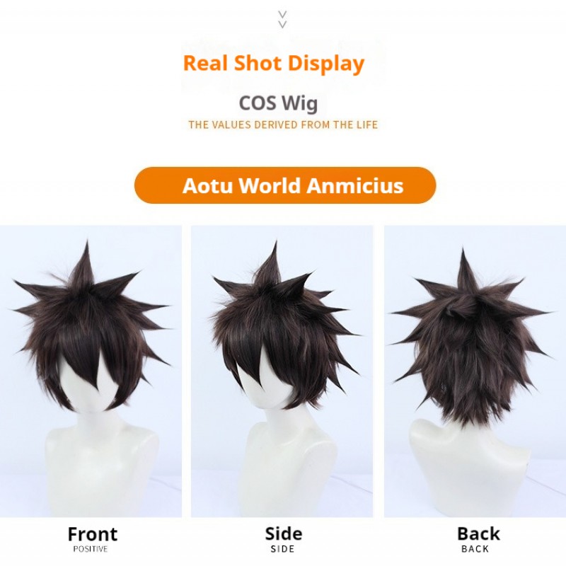 AOTU World Anmixiu Cosplay Wig - Sawada Tsunayoshi Afro Hair 30cm