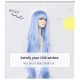 AOTU World Smog Series Anlijie Anime Cosplay Wig - Blue Long Curly Hair 100cm