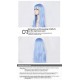 AOTU World Smog Series Anlijie Anime Cosplay Wig - Blue Long Curly Hair 100cm