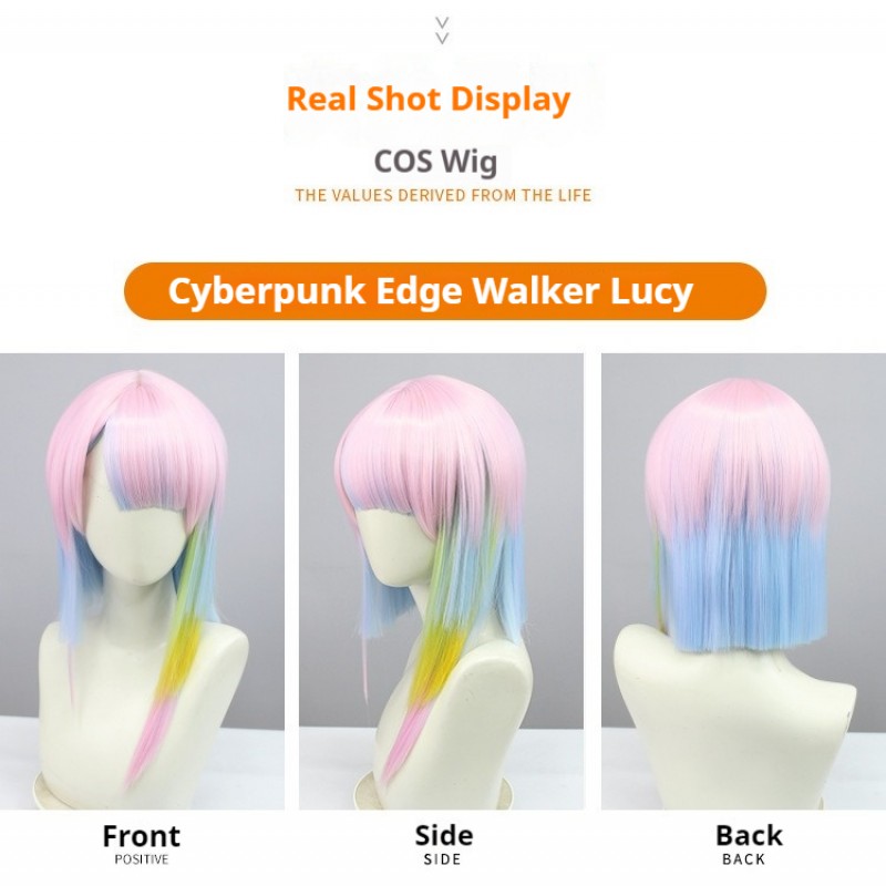 Cyberpunk Edgerunners | Lucy Cosplay Wig Runner Protagonist Gradient Short Hair 40cm