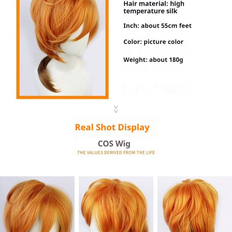 Bungou Stray Dogs Anime Cosplay Wig - Nakahara Chuya Special Gradient Messy Wavy 55cm