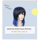 Demon Slayer Inosuke Hashibira Cosplay Wig Black Blue Gradient 40cm