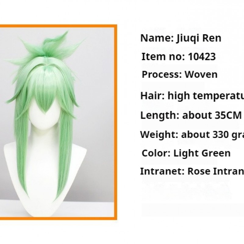 Genshin Impact Kuki Shinobu Cosplay Wig - Special Blend Light Green Hair