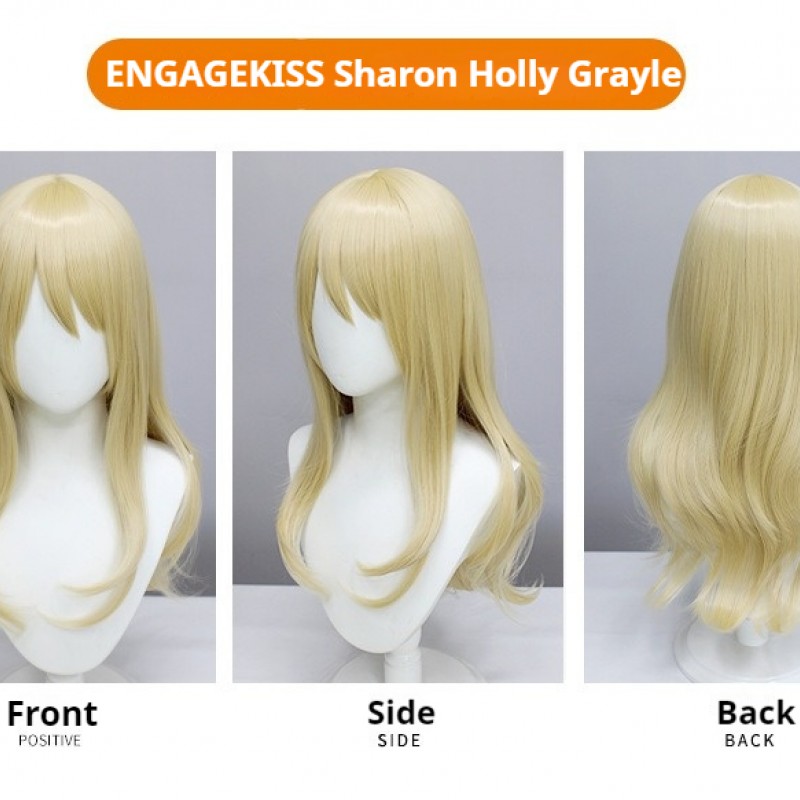 Engage Kiss Sharon Hellsing Blonde Long Straight Cosplay Wig 