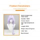 Genshin Impact Qiqi Cosplay Wig  Taro Purple Heat Resistant Hair with Curly Bob and Mini Braids 95cm