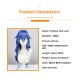 Genshin Impact Layla Cosplay Wig  Blended Blue Gradient Long Wavy Hair with Dual Buns 95cm