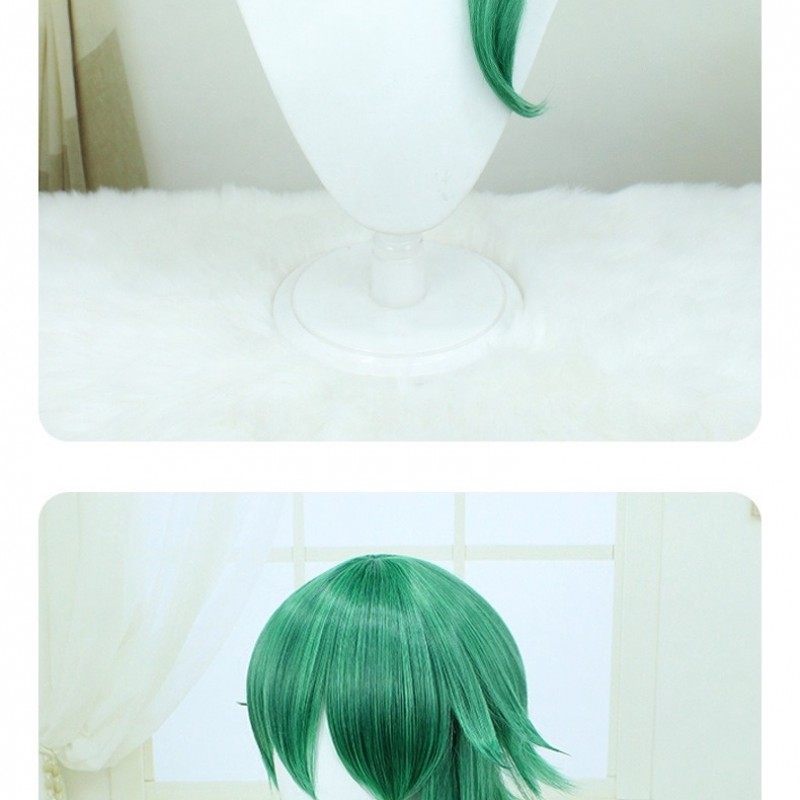 Ezreal Heartsteel Cosplay Wig  Green Mid-Length Hair 50cm