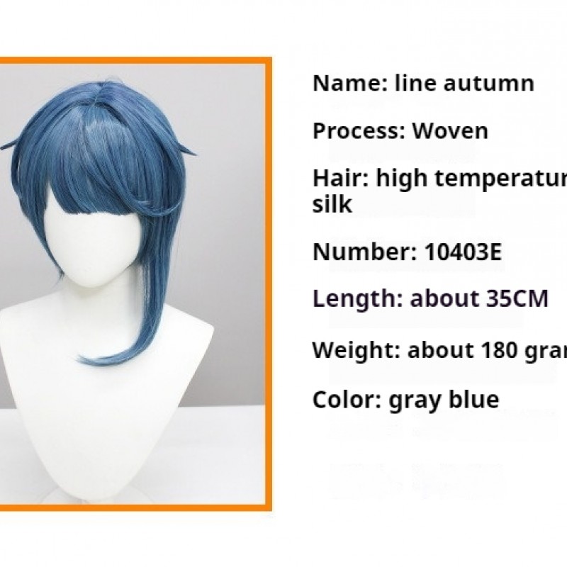 Genshin Impact | Xingqiu Cosplay Wig Ash Blue 30cm