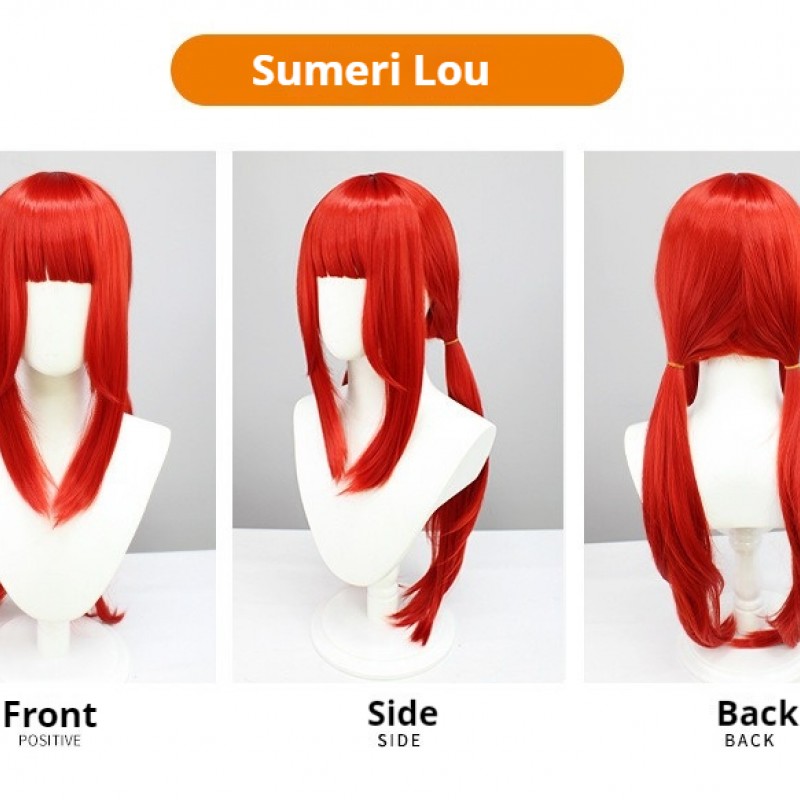 Genshin Impact | Sumeru Nilou Cosplay Wig Red Hair 80cm