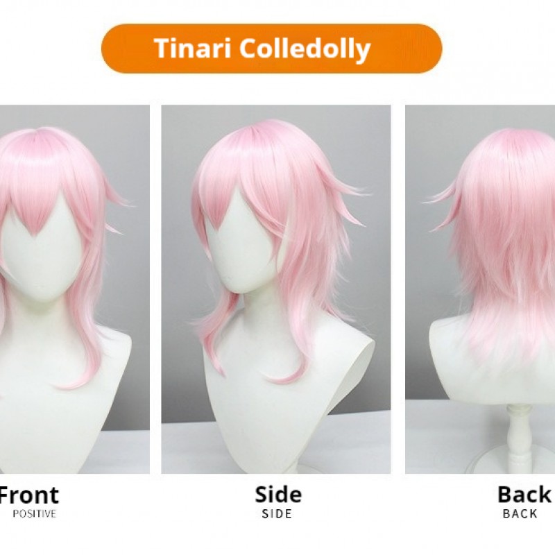 Genshin Impact | Sumeru Dori Cosplay Wig - Pink Flip Back Hairstyle 50cm