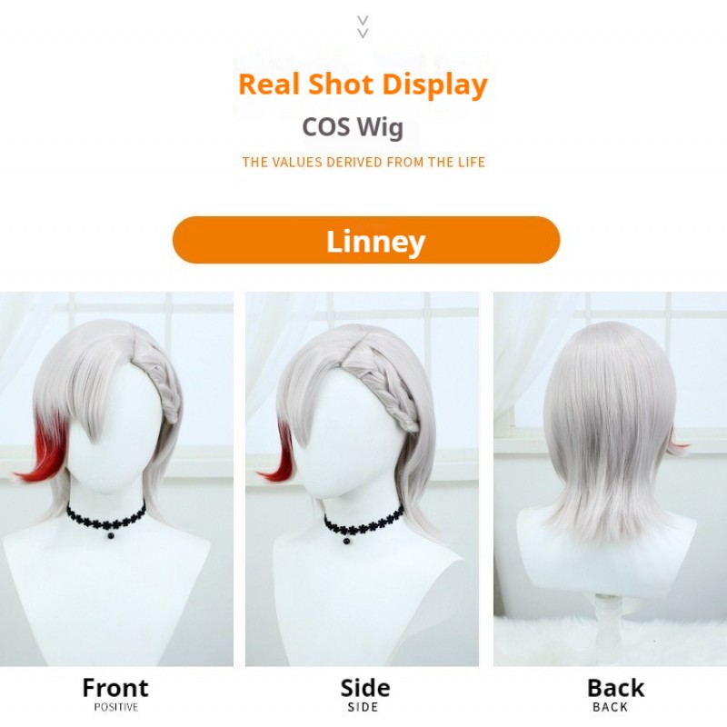 Genshin Impact | Lyney and Lynette Highlight-Dyed Short Hair Cosplay Wigs 38cm/80cm