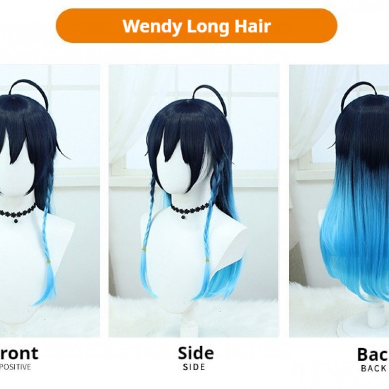 Genshin Impact | Venti Crossplay Wig Genderbent Long Gradual Ombre Braided Hair 55cm