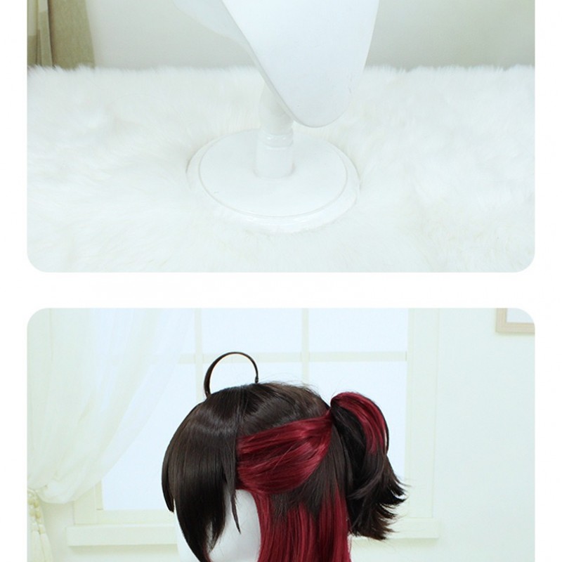 Genshin Impact | Chongyun Ponytail Wig Detachable Ponytail with Divided Ears Hairpiece 35cm