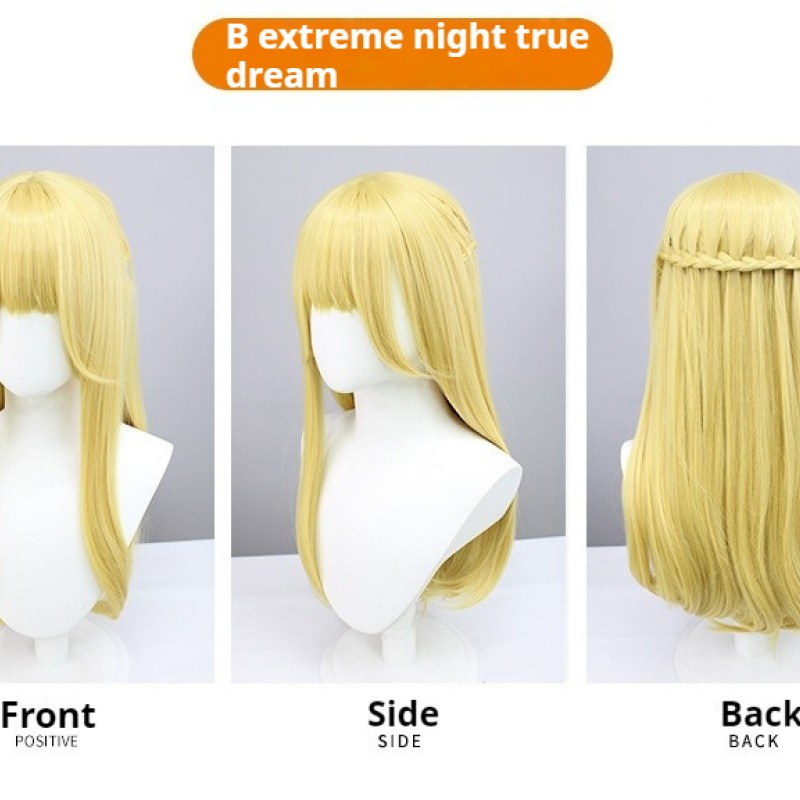 Genshin Impact |Fischl Ozthe Traveler Cosplay Wig Twin Tails of the Condemnation Princess with Nightmare of the Absolute Dream 70cm