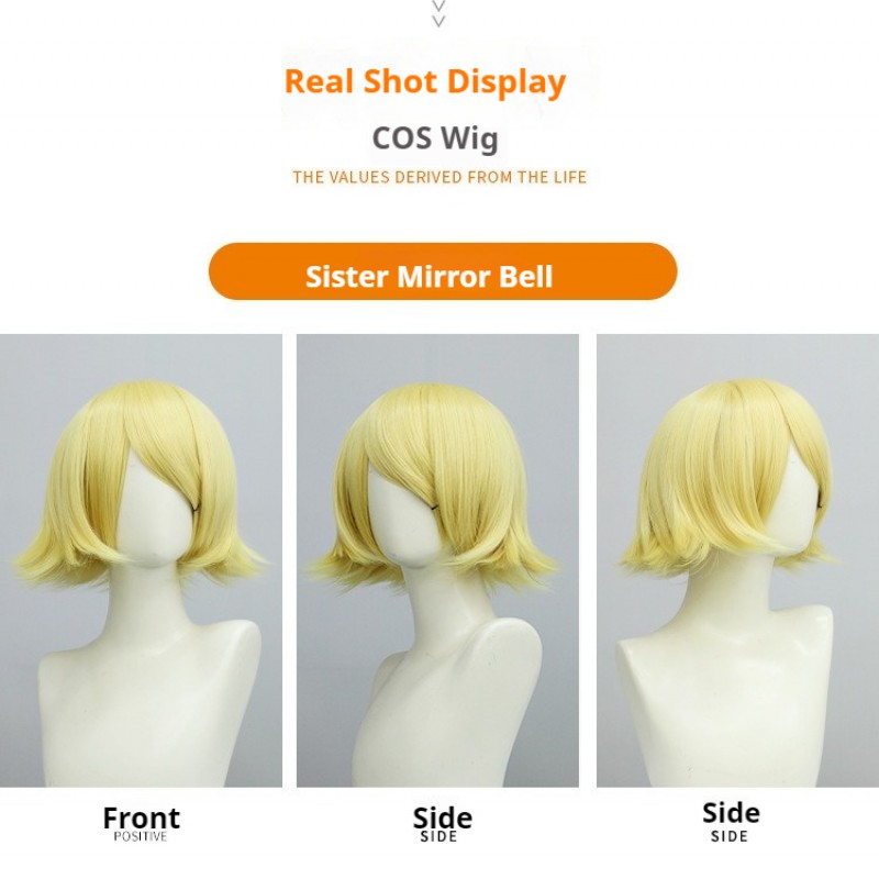 Hatsune Miku | Family Camellia Kagamine Twins Cosplay Wigs Rin as Sister and Len as Brother 37cm