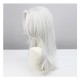 Genshin Impact |Sumeru Cyno Silver Cosplay Wig Backward Curled Hair 60cm