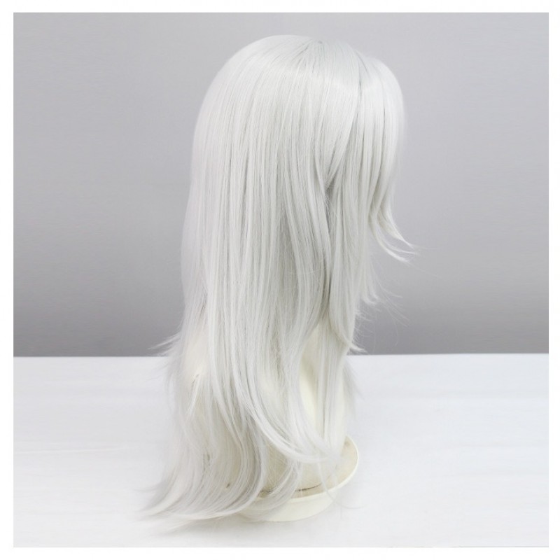 Genshin Impact |Sumeru Cyno Silver Cosplay Wig Backward Curled Hair 60cm