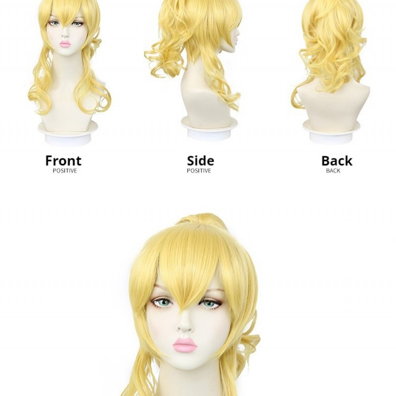 Genshin Impact| Jean Cosplay Wig - West Wind Knights Light Blonde Ponytail with Jaw Clip 45cm