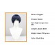 Genshin Impact |Wanderer Scaramouche Cosplay Wig Short Hair Black Blue 30cm