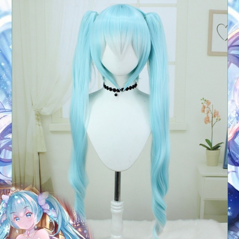 Hatsune Miku| New Snow Miku Cosplay Wig - Ice Blue to White Gradient 120cm