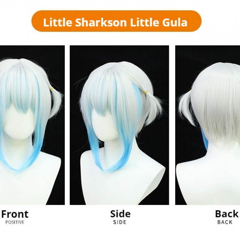 Hololive Virtual Idol Gawr Gura VTuber Shark Girl Cosplay Wig 35cm