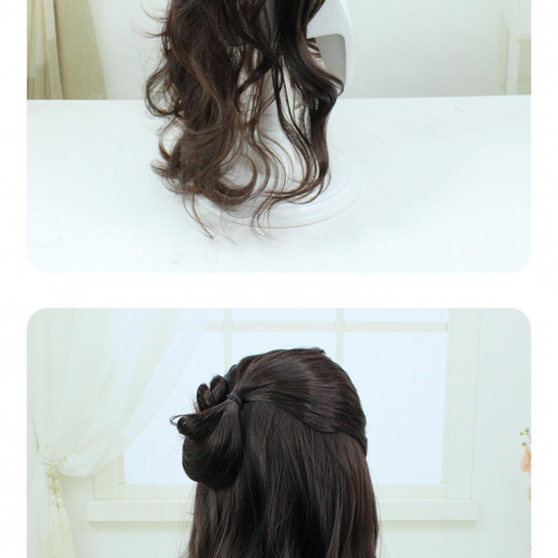  Identity V Hangzhou West Lake Collaboration Psychologist Patient Brown Long Curly Hair Cosplay Wig