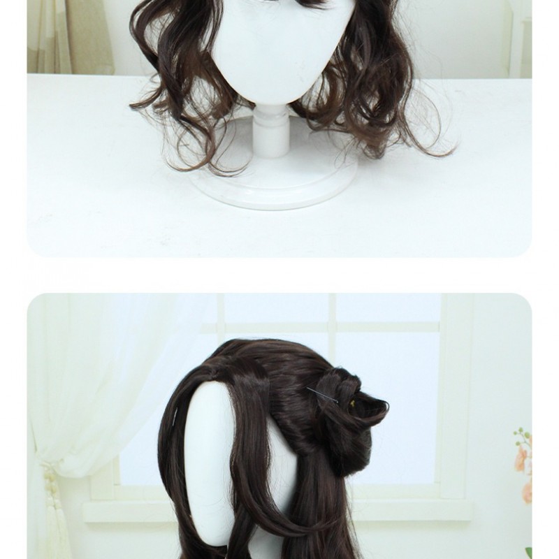  Identity V Hangzhou West Lake Collaboration Psychologist Patient Brown Long Curly Hair Cosplay Wig