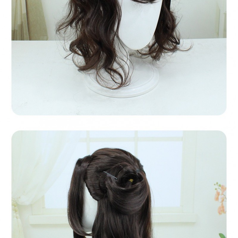  Identity V Hangzhou West Lake Collaboration Psychologist Patient Brown Long Curly Hair Cosplay Wig