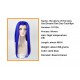 King of Glory Cosplay Wig  Divine Dream Slash Orange Righteous King Blue Long Straight Hair