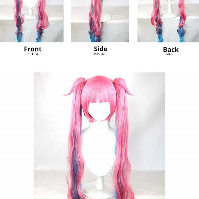 King of Glory Angela Cosplay Wig - Mind Hacker Girl Twin Tail Hairstyle