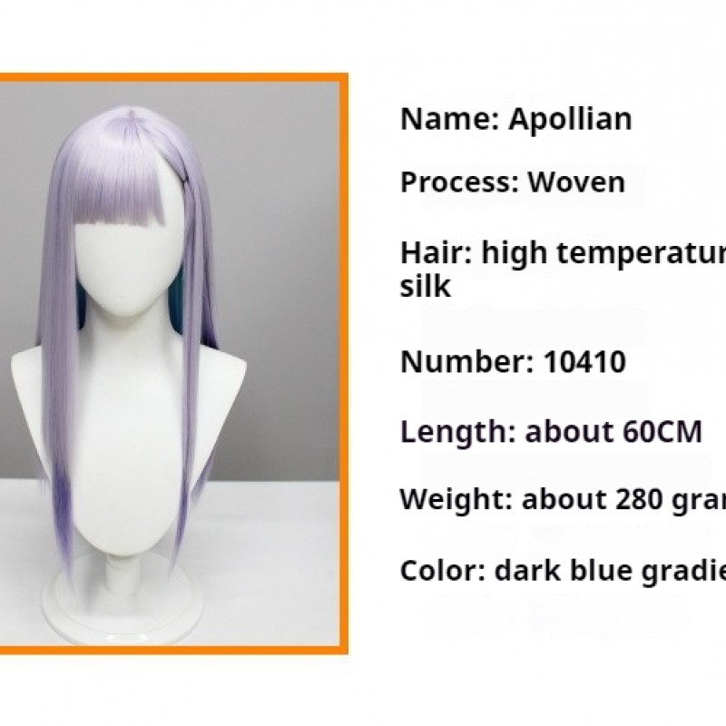 Measuring With Uncertainty Aporia chan Cosplay Wig - Dark Blue Gradient 60cm