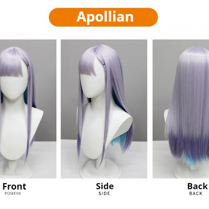 Measuring With Uncertainty Aporia chan Cosplay Wig - Dark Blue Gradient 60cm