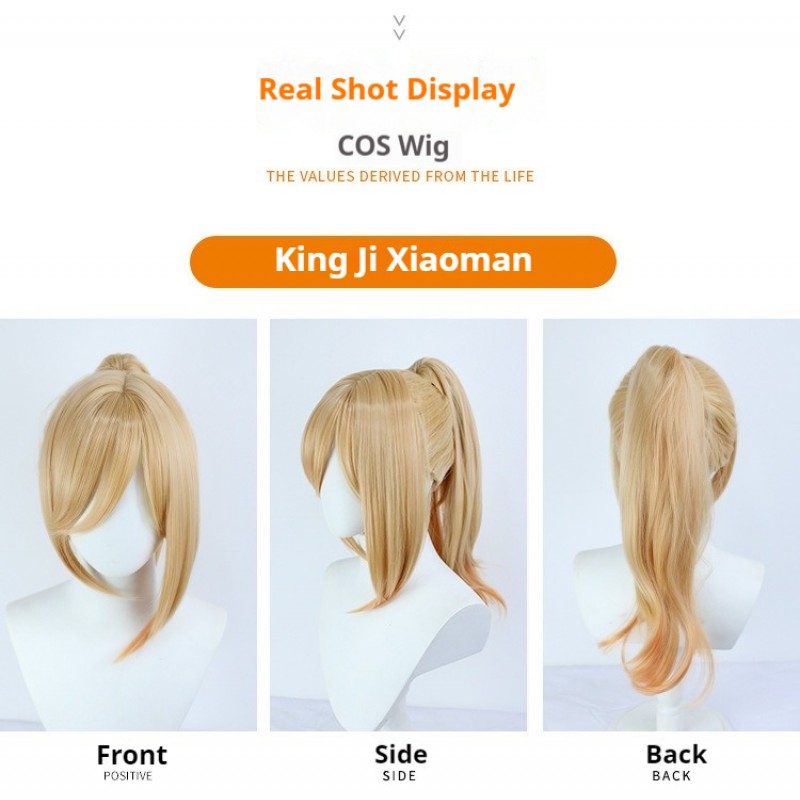 King of Glory Ji Xiaoman COS Wig Warrior Jungler Ponytail for New Hero